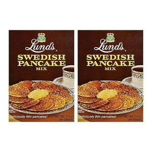 Lunds Lund s Swedish Pancake Mix, Deliciously Thin & Light Pancakes, 12 oz, Traditional Scandinavian Recipe - Easy Mix for Breakfast or Brunch [Pack of 2]