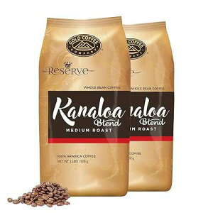 GOLD COFFEE COMPANY Gold Coffee | Kanaloa Premium House Blend, Medium Roast, Whole Bean | 100% Arabica Coffee, 2 lbs. (Pack of 2)
