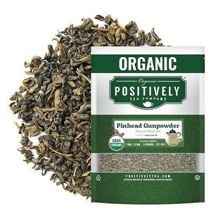 Organic Positively Tea Company, Pinhead Gunpowder Green Tea, Loose Leaf, 16 Ounce