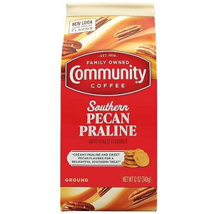 Community Coffee Southern Pecan Praline Flavored 12 Ounce, Medium Roast Ground, 12 Ounce (Pack of 1)