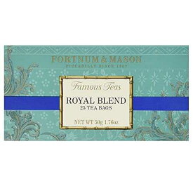フォートナム＆メイソンの英国紅茶。ロイヤル ブレンド 25 ティーバッグ (1 パック) アメリカ Fortnum & Mason Fortnum and Mason British Tea. Royal Blend 25 Count Tea Bags (1 Pack) USA
