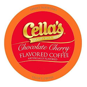 Cella's Chocolate Cherry Coffee Pods Compatible with Keurig K Cup Brewers, Medium Roast Flavored Coffee, Smooth Single Serve Pods for Home and Office, 40 Count