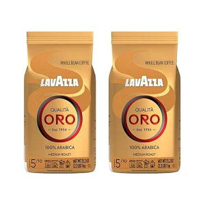 Lavazza Qualita Oro �C�^���A���R�[�q�[ �S�� 2�|���h 2�p�b�N Lavazza Qualita Oro Italian Coffee Whole Beans 2lb Pack Of 2