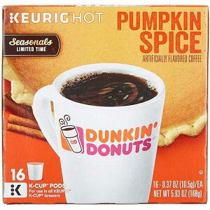 Dunkin Donuts Pumpkin Spice Flavor K-Cups for Keurig Coffee Brewers, 16 Count Dunkin' Donuts Dunkin Donuts Pumpkin Spice Flavor K-Cups for Keurig Coffee Brewers, 16 Count