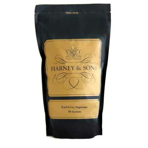 Harney & Sons �A�[�� �O���C �V���v���[�� �e�B�[ - �������t���[�o�[�A�v���[���g�A�p�[�e�B�[�L�O�i - 50 �ܓ��� Harney & Sons Earl Grey Supreme Tea - Lemony Flavors,Presents and Party Favors - Bag of 50 Sachets