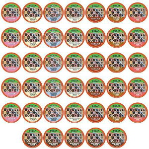 Double Donut Coffee Decaf Flavored Coffee Single Serve Cups For Keurig K Cup Brewer Variety Pack Sampler, 40 Count (SYNCHKG115120)