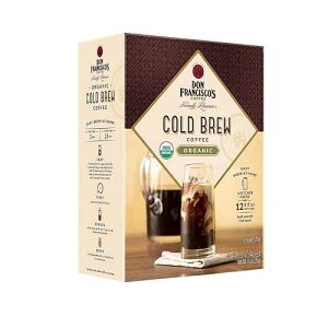 Don Francisco's Organic Cold Brew Coffee Pitcher Packs Easy At-Home Prep, Smooth and Rich with Chocolate Notes Medium-Dark Roast, 100% Arabica Enjoy Black or with Cream & Sugar Makes 2 Pitchers (12 Servings)