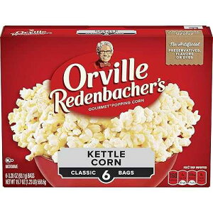 Orville Redenbacher's Orville Redenbacher s Microwave Popcorn, Kettle Corn, 3g Fiber Per Serving, Movie Night Supplies, 3.28 oz., 6-Count (6 Boxes)