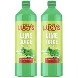 Lucy's Family Owned - 100% Lime Juice 32oz. Bottle (2 PACK)
