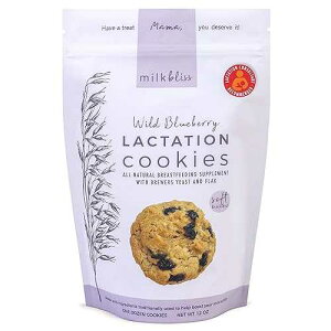 MilkBliss Wild Blueberry Soft Baked Oatmeal Lactation Cookies for Breastfeeding Support to increase Breastmilk Supply, 12 OZ