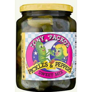 Tony Packo's Sweet Mix Pickles and Peppers, 24 Ounce Jar