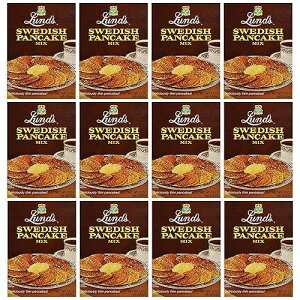 Lunds Lund s Swedish Pancake Mix, Deliciously Thin & Light Pancakes, 12 oz, Traditional Scandinavian Recipe - Easy Mix for Breakfast or Brunch [Pack of 12]