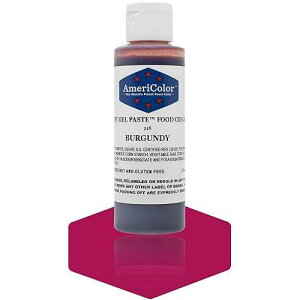 Americolor �\�t�g�W�F���y�[�X�g�H�p�F�f�A4.5 �I���X�A�o�[�K���f�B Americolor Soft Gel Paste Food Color, 4.5-Ounce, Burgundy