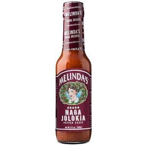 Melinda's Melinda�fs Naga Jolokia Pepper Hot Sauce - Gourmet Naga Jolokia Hot Sauce Perfect for Adding Serious Fire to Any Meal - Fruity & Blazing, Extra Hot - Gluten-Free, Keto, Vegan, Non-GMO - 5oz