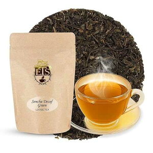 English Tea Store Sencha Green CO2 Decaffeinated Tea - 4oz Loose Leaf Pouches Gently Steamed Japanese Green Tea Naturally Decaffeinated Without Chemicals Smooth and Fresh Flavor
