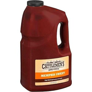 Cattlemen's Memphis Sweet BBQ Sauce, 1 gal - One Gallon of Sweet Memphis Barbeque Sauce, Best on Wings, Ribs, Burgers and More