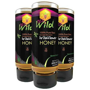 Bee Wild (formerly Organic Mountains) Bee Wild 100% Pure & Raw Honey - Wildflower - 3 Pack