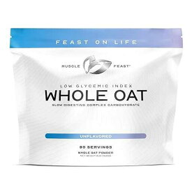 Muscle Feast Whole Oat Powder All Natural and Complex Carb Oat Fiber - Non-GMO, Vegan Powdered Oats Slow Digesting Carbohydrate Powder - Supports Steady Energy - Unflavored, 8lb