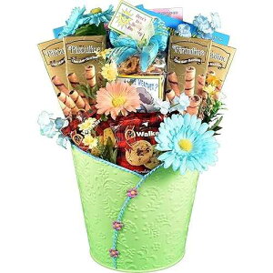 Gift Basket Village: Good for the Soul - Game Books, Cookies, Snack Mix, Wafer Rolls & Coffee Set