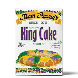 �}���f�B�O�� �L���O �P�[�L �~�b�N�X �v�����l���� Mam Papaul's Mardi Gras King Cake Mix with Praline Filling