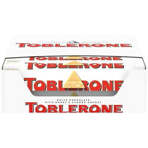 TOBLERONE White Chocolate Bar with Honey and Almond Nougat, Bulk Chocolate, 20 - 3.52 oz Bars