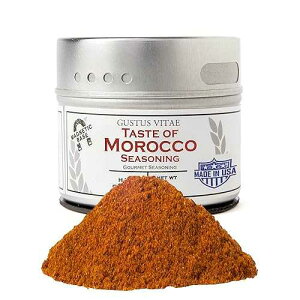 Taste of Morocco | Gourmet Seasoning | Authentic Artisanal Spice Blend | Non GMO, All Natural | Handcrated in Small Batches in USA | Ultra Premium, Sustainably Sourced | GLP-1 Friendly | 1.2 Ounce | Magnetic