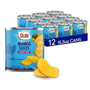 Dole Mango Slices in Heavy Syrup - Dole Canned Fruit - Rich Source of Vitamin C - 15.5 oz Cans - 12 Pack