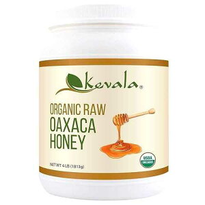 Kevala Organic Raw Oaxaca Honey - Nutritious Honey with no Pesticides and no Sugar Added or Given to the Bees, Natural Sweetener for Cooking and Baking at Home, Great for Pancakes and Waffles, 4 lb