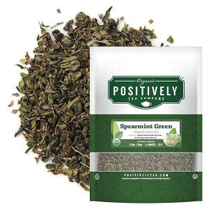 Positively Tea Company�A�I�[�K�j�b�N �X�y�A�~���g �O���[���A�Β��A���[�Y���[�t�AUSDA �I�[�K�j�b�N�A1 �|���h�� Organic Positively Tea Company Positively Tea Company, Organic Spearmint Green, Green Tea, Loose Leaf, USDA