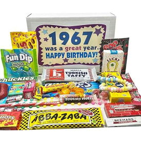 RETRO CANDY YUM ~ 1967 59th Birthday Gift Box of Nostalgic Candy Mix from Childhood for 59 Year Old Man or Woman Born 1967 Jr