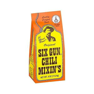 Six Gun Chili Original Mixin s Authentic Texas-Style Chili Seasoning Mix, 4 oz Each (Pack of 2) / Award-Winning San Angelo Recipe / Gluten Free, No MSG / Bold Flavor, Easy Dinner Chili Kit SIX GUN CHILI MIXIN'S