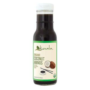 Kevala Organic Coconut Aminos Soy-Free Seasoning from Coconut Nectar & Blossom Sap | Gluten-Free, Kosher, Vegan, USDA Organic, Non-GMO | Soy Sauce Alternative (8 Fl Oz (Pack of 1))