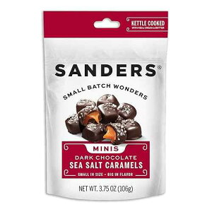 Sanders Dark Chocolate Sea Salt Caramel Mini Bites, 3.75 oz, Resealable Bag