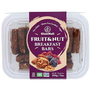 GluteNull Fruit & Nut Breakfast Bar - Low Sugar, Gluten Free, Vegan