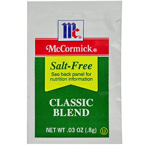 マコーミック料理無塩クラシックブレンド（300パック）、0.03オンス McCormick Culinary Salt-Free Classic Blend (Pack of 300), 0.03 oz
