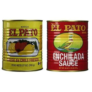 El Pato Enchilada Sauce Variety Pack - (1) Hot Tomato Sauce (Yellow) 27oz (1) Red Enchilada Sauce 28oz (2 Pack) JOGRO El Pato Enchilada Sauce Variety Pack - (1) Hot Tomato Sauce (Yellow) 27oz (1) Red Enchi