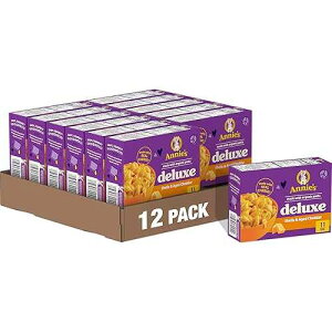 Annie's Homegrown Annie's Deluxe Shells and Aged Cheddar, Pasta and Cheese Sauce, Mac and Cheese Made with Organic Pasta, Dinner Side or Snacks, 11 oz (Pack of 12)
