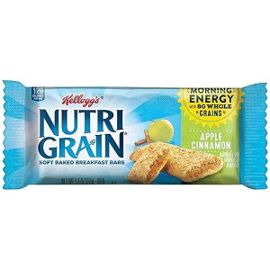 Kellogg's Nutri-Grain, Soft Baked Breakfast Bars, Apple Cinnamon, Made with Whole Grain, 20.8 oz (Pack of 3, 48 bars) Nutri Grain Kellogg's Nutri-Grain, Soft Baked Breakfast Bars, Apple Cinnamon, Made with Whole