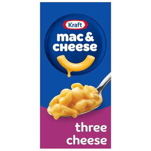 Kraft Mac & Cheese, 1 Box, for Easy Dinner or Dinner Sides, Three Cheese with Mini-Shell Pasta, No Artificial Flavors, Preservatives or Dyes, 7.25 oz