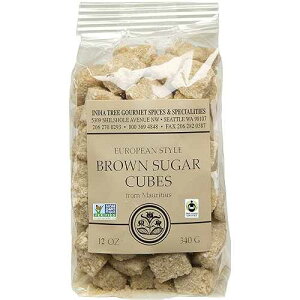India Tree Demerara Brown Sugar Cubes from Mauritius Fair Trade Vegan NonGMO Gluten Free All-Natural Gourmet Sweetener for Coffee, Tea, and Baking 12 Oz Bag (Pack of 3)