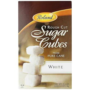 Roland Foods Rough Cut White Sugar Cubes, Specialty Imported Food, 35-Ounce Box [2 pack]