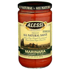 Alessi All Natural Marinara Pasta Sauce Chunky Style, 24 Ounce (Pack of 6)