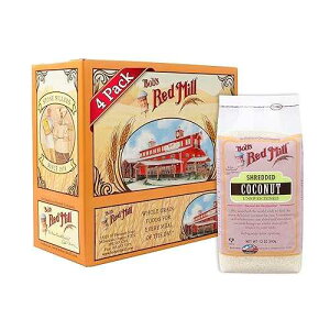 Bob's Red Mill �א؂�R�R�i�b�c (����)�A12 �I���X (4 �p�b�N) Bob's Red Mill Shredded Coconut (Unsweetened), 12 Ounce (Pack of 4)