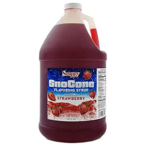 Snappy Strawberry Sno Cone Syrup, 1 Gallon (128 ounces) Size, Ready to Use For Snow Cone Machines, Flavored Syrup for Shaved Ice, 14 Snow Cone Flavor Options