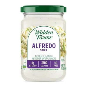 Walden Farms Alfredo Sauce Zero Calorie, Sugar Free, Keto & No Carb Creamy Italian-Style Pasta Sauce 6-Pack, 12 oz Bottles