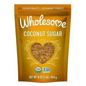 Wholesome Sweeteners 16-Ounce Organic Coconut Sugar, Non GMO, Gluten Free & Vegan Sweetener, for Baking, Sauces, and Smoothies, 1 Pack