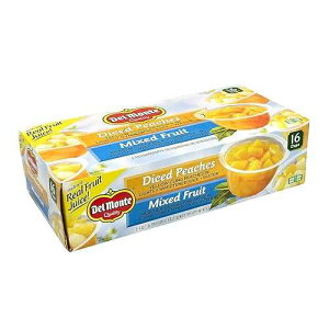 Del Monte Diced Peaches & Mixed Fruits Cup, 4 oz., 16/Pack (220-00744)