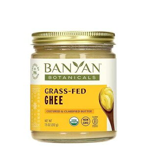 Banyan Botanicals Grass-Fed Ghee Original Cultured Organic Ghee (Clarified Butter) Tasty Oil & Butter Alternative for Cooking & Baking 7.5 oz Non-GMO Gluten Free Vegetarian