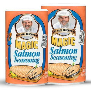 Chef Paul Prudhomme's Chef Paul Magic Seasonings Blends Salmon Magic Salmon Seasoning with Herbs & Spices Seafood Seasoning for Cooking Kosher & Halal Certified 7 oz (Pack of 2)