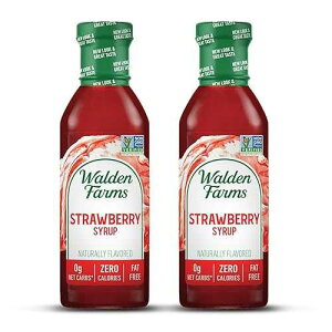 Walden Farms Strawberry Syrup Perfect for Desserts, Smoothies, Breakfast Zero Calorie, Sugar-Free, Low Carb, Keto-Friendly, Gluten-Free, Vegan 2-Pack, 12 oz Bottles